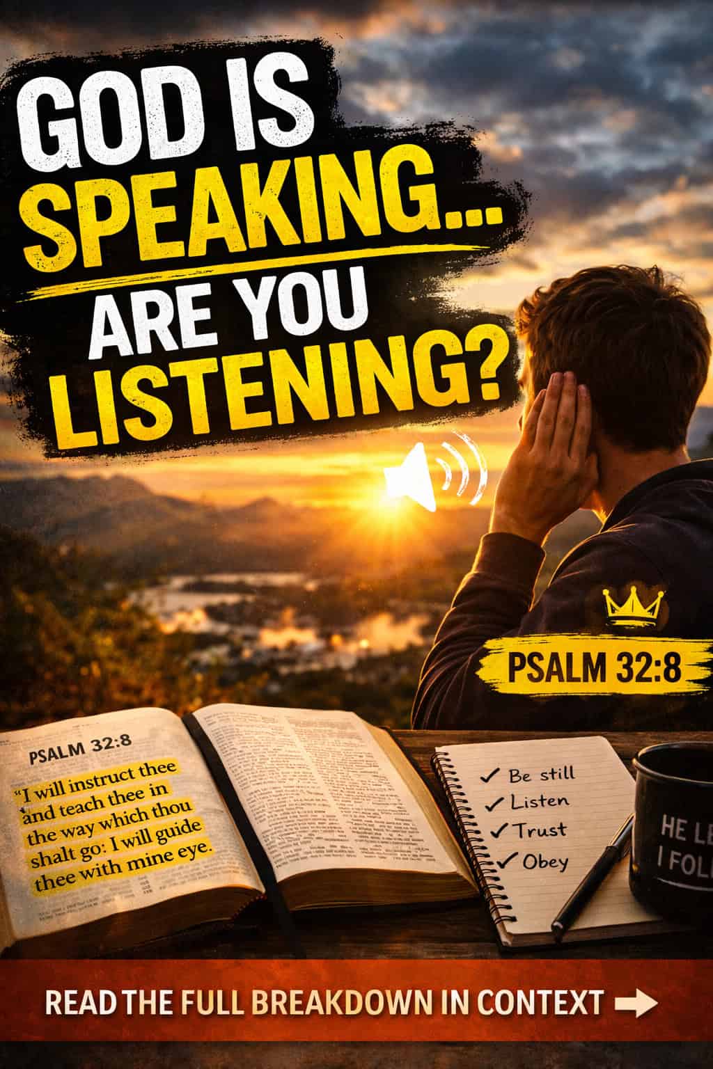 Instruct You Psalm 32:8 Explained: God Will Instruct You… But Are You Actually ...