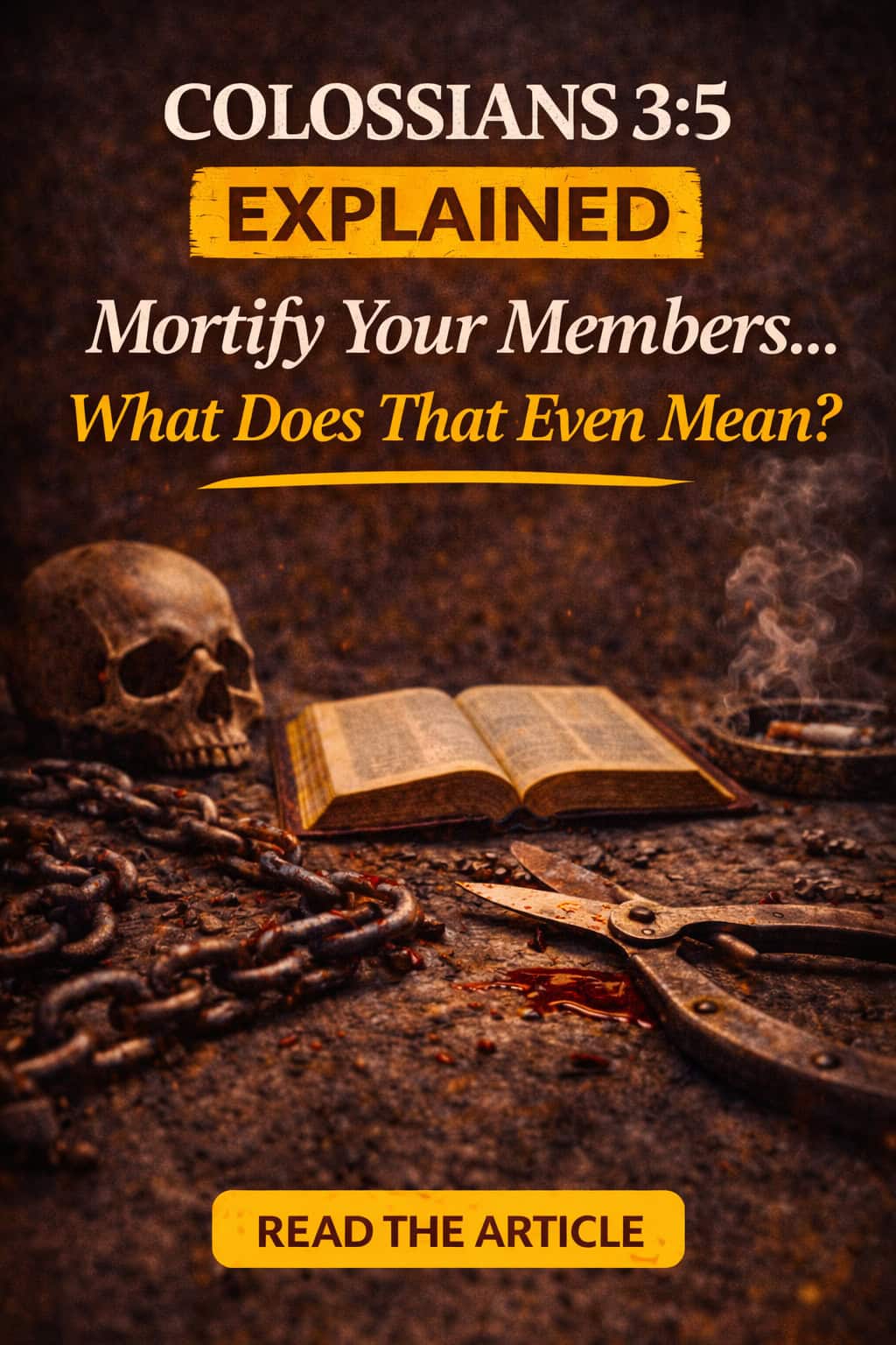 Is Rhat Even Scriptural Colossians 3:5 Explained: Mortify Your Members… What Does That Even Mean?